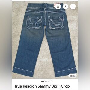 ***WANTED***True Religion Sammy Big T Cropped Jeans (Bermuda) Size 33 or 34